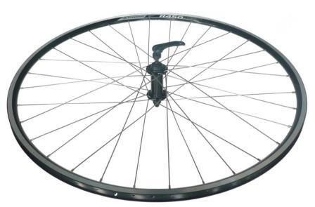 WHEEL  29er/700c  Alex R-450 D/W Alloy Rim W/msw, Joytech Alloy Q/R Hub, Mach 1 Spokes, FRONT.  ALL BLACK   (Matching Rear 95299)