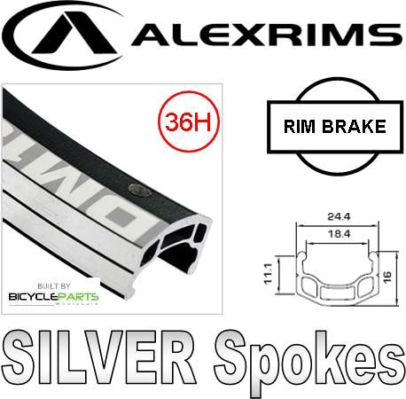 WHEEL - 26" Alex DM18 36H Black Rim,  8/10 SPEED Q/R (135mm OLD) Loose Ball Joytech Silver Hub,  Mach 1 SILVER Spokes