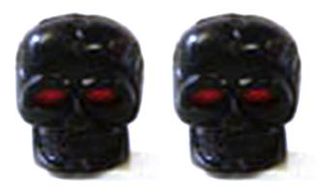 Valve cap skull black 2pce