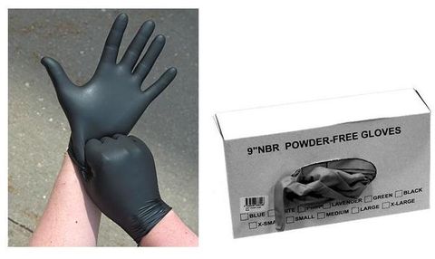 WORKSHOP GLOVES  Large, NBR, 100/box  BLACK (we have received lots of compliments on these gloves !!)