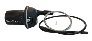 Twist shift, ,left side,   3 speed, w/inner wire L: 1700m, gray, Sunrace