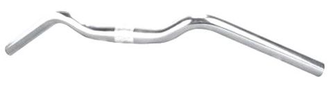 HANDLEBAR  25.4mm, 61cm Wide, 26mm Rise, 33Deg Sweep, Alloy  SILVER