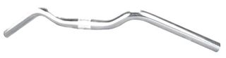 HANDLEBAR  25.4mm, 61cm Wide, 26mm Rise, 33Deg Sweep, Alloy  SILVER