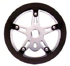 CHAIN RING  1/2 x 1/8 x 40T, for OPC, with Black Double Guard,  SILVER