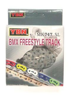 CHAIN - 1/2 x 1/8 x 112L, Superlight BMX Chain, Hollow Pins & Side Plates, SILVER (YBN MK-747SL)