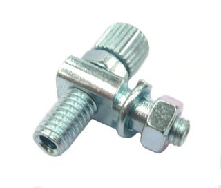 BRAKE CABLE ADJUSTING SET - M5, Steel, SILVER (Sold Individually) barrel