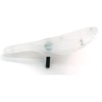 SADDLE  BMX Pivotal, with Hollow Bolt, PP Plastic, without Padding, SEMI CLEAR