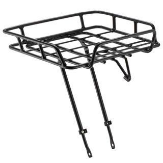 CARRIER - Front Rack, alloy,  adjustable for size: 26"-29",  powder coated,  black. MAX Load: 10kg