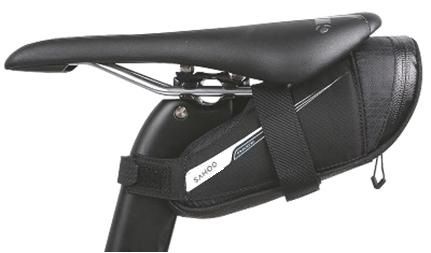 SAHOO  Cargo/saddle wedge bag  0.8L water resistant zipper /ext bottom L 20.5/H7-12/W6.5cm , two internal pockets. velcro strap attachment