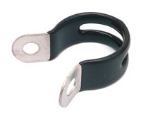 STAY BRACKET  For Carrier, 22mm, Rubber Coating, BLACK/SILVER (Bag 4)