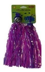 Streamers for Handlebar, Bell One Side, PINK PURPLE SILVER