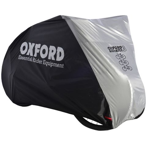 BIKE COVER  -  Oxford Aquatex - Outdoor Cover, Elasticated Bottom, Lightweight, Waterproof Design for 3 Bicycles - Oxford Product - 200cm X 105cm X 110cm