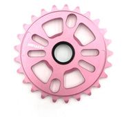 CHAIN RING - Defiant, 24mm Hole with Two Adaptors to Create 19mm or 22mm Hole, 25T, PINK