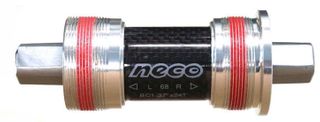 Bottom Bracket, 127.5mm, CARBON Shell, CR-MO hollow Axle, Threaded 68mm shell, Alloy Cups, Sealed Bearing, NECO Brand