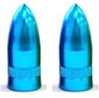 VALVE CAP - MISSILE blue 2pce