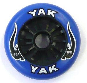"Special pricing"  S/wheel BLUE ON BLACK 100 x 88a  "YAK" brand (plastic core)
