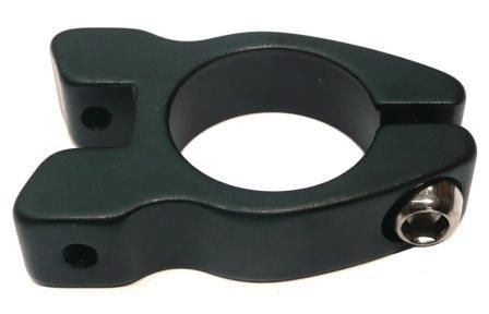 CLAMP - 29.8mm - Rear Carrier/Seatpost Clamp with lip - With Additional Nodes (5mm) To Attach Rear Carrier - BLACK