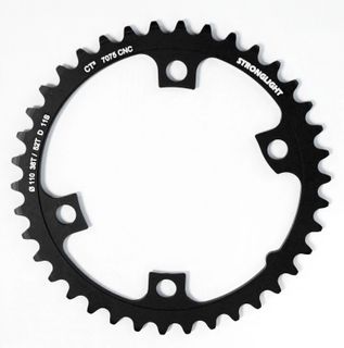 CHAINRING  "STRONGLIGHT", ROAD CHAINRING SHIMANO DURA-ACE & DI2 FC-R9100 7075-T6 CT² (black) 11 speed, 110 BCD, Inner. 38T, 4 arms