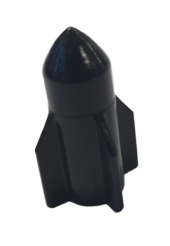 Valve Cap Black 28mm GUIDED MISSILE, A/V