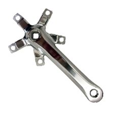 RH CRANK  175mm, BCD 130mm, Alloy   HIGH POLISHED SILVER