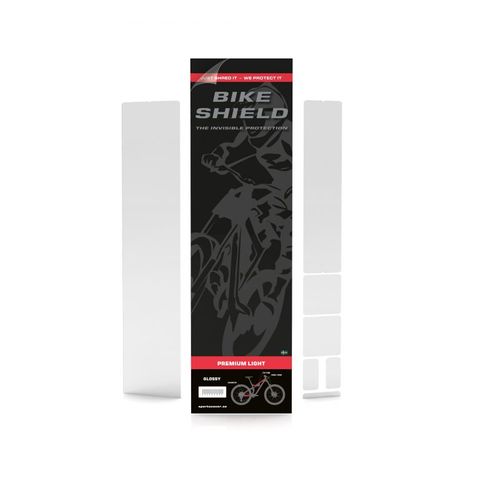 Bikeshield Complete Light Glossy (Bike protection that is Tough, Totally clear, non-yellowing, lightweight, transparent and shock absorbing, Easy to Apply without heat or water)
