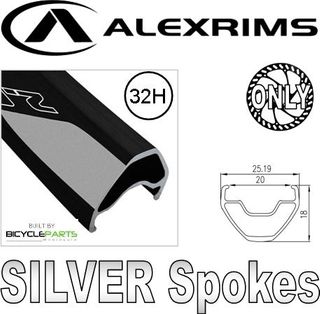 Wheel 650B/27.5 Alex  EVO-2 D/w Black Eyeleted Rim ,  White Sealed 6 Bolt Alloy Hub , Black Spokes (Matching Rear 92030)