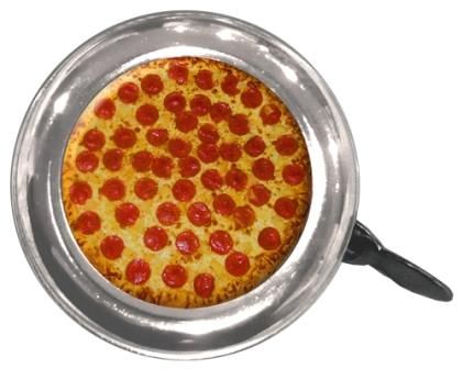 BELL - Pizza, Steel, 55mm Diameter, Fits All Standard Handlebars, Clean Motion Swell Bell