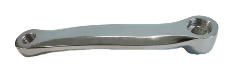 165mm - Left Diamond Taper Crank Arm - 32mm Offset, Polished Chrome Plated Steel