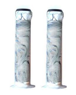 Grips WHITE/BLACK  2 color mix, Kraton rubber,   L147mm