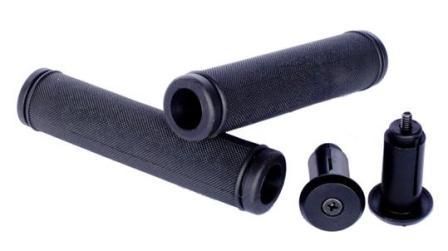 GRIPS  MTB, File Design with Plugs, 130mm, BLACK