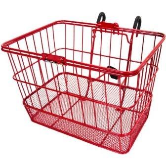 BASKET - Front, Mesh, Clever Q/R Mounting System, Red, 34cm x 26cm x 24 cm