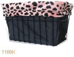 BASKET LINER - Cruiser Candy, Double Sided with Draw String, L:33 x W:23 x H:31cm PINK DALMATION Design (special pricing, we are making room to expand our ranges)