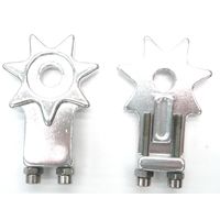 CHAIN ADJUSTER - For 3/8" Axle, SILVER (Sold in Pairs)