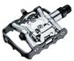 PEDALS  Dual Function, MTB, Sealed Bearings, Alloy, SILVER/BLACK