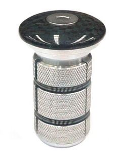 Threadless tension adjuster 1 1/8, for ID 22-25.4mm, H 32mm, CARBON top cap