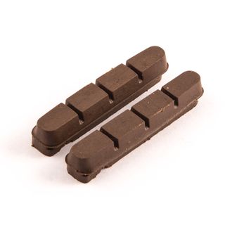 BRAKE PADS ONLY - For Carbon Rims, Shimano Compatible, 53mm, BROWN (Sold in Pairs)