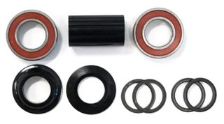 BOTTOM BRACKET SET - For 22mm, Mid Type, Does NOT Include Spindle, With Sealed Bearings, Set of 10 Pieces, BLACK