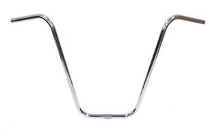 HANDLEBAR  22.2mm, 91cm Wide, 500mm Rise, Hi-Rise, Steel CP  SILVER  (also available item #2604 22.2 - 25.4 sleeve)