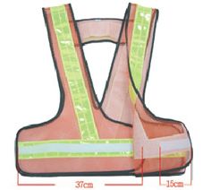 SAFETY VEST  Universal  X Type, EXTRA VELCRO across front to fit all sizes