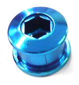 Single Speed Chainring Bolts STEEL Blue  qty5 per bag
