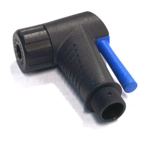 Auto head for floor pumps, plastic, fits Schrader/Presta, Black.