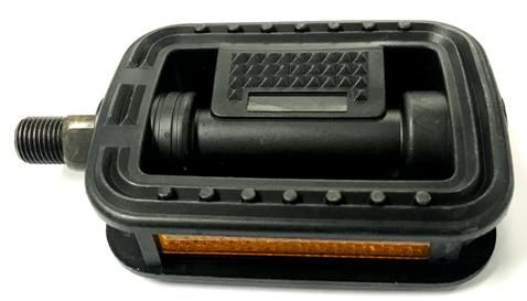 PEDALS  1/2"  One pc PP for 20" bike, BLACK