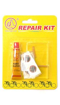 Repair kit, 6 x 15mm cold patches, 10cc rubber solution, metal rasp