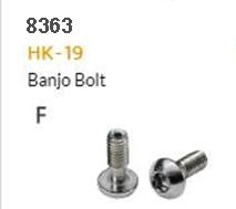 HYDRAULIC HOSE FITTING - F - HK-19, Banjo bag bolt,stainless,M6 x 17L (10 pack)