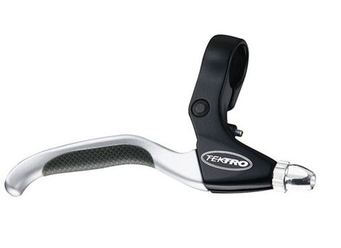 TEKTRO LEVER - V-Brake Levers, sold as a pair, suits Rapidfire shifters, 4 finger, Black/satin silver lever w/kraton rubber grip  Quality Tektro product (CL530-RS)