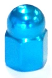 VALVE CAP NUT BLUE D-015