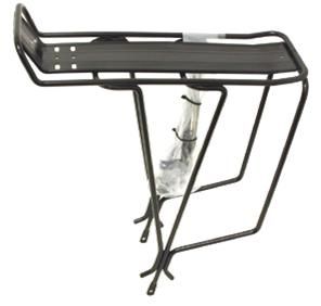 CARRIER - Rear Carrier, For 700C Bikes, With Top Plate, Fittings 20.5cm Long, Alloy, BLACK