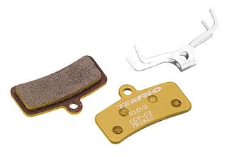 DISC BRAKE PADS -for 4 piston caliper w/return spring, Semi Mettallic yellow for HDM745/HDM735/HDE725/HDE720, Q10YS and Shimano 4 piston, genuine TEKTRO part