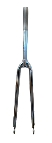700/622 - O.D. 25.4mm, I.D. 22.2mm - Chrome Plated Threaded Steel Racer Fork, 46mm Clearance