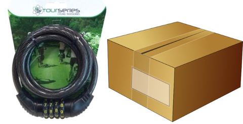 LOCK - Combination Cable Lock, 12mm x1800mm /  72'' (re-settable) Box qty of 12